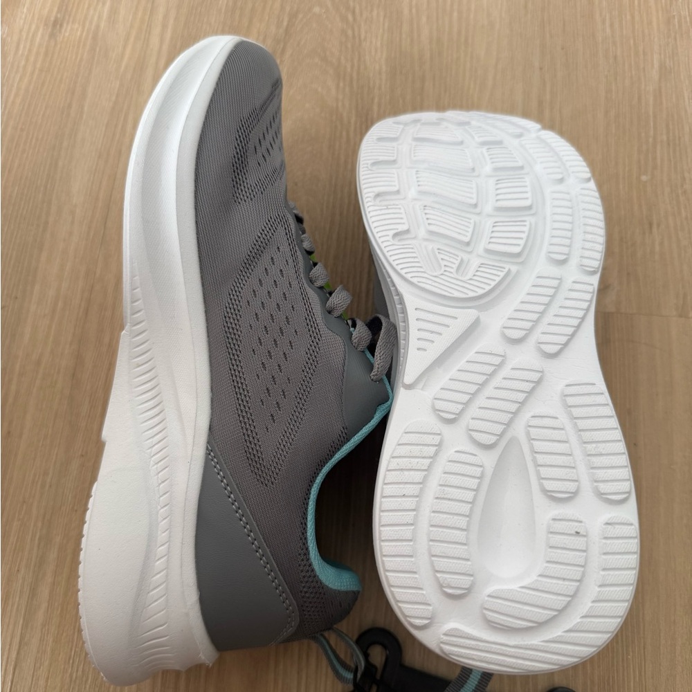 Athletic Works Gray Sneakers with Light Blue Interior - Picture 5 of 6